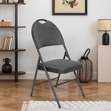 Star Elite Folding Chair High Back Padded Grey -  Portable & Heavy Duty - 5600