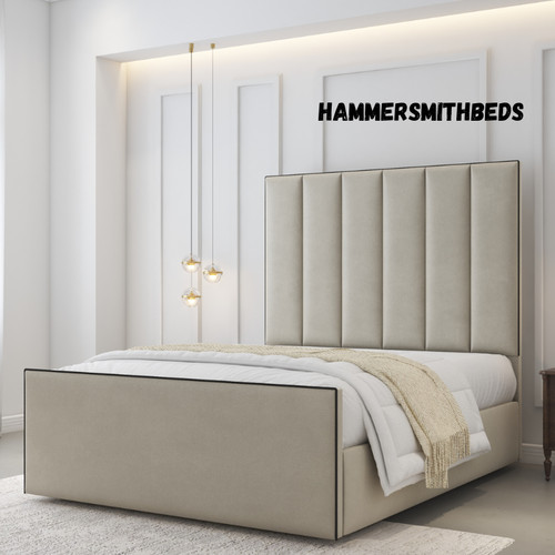 Double lined panel bed frame - lined,