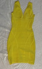 Yellow Celeb Boutique Bandage Dress Uk Size 8