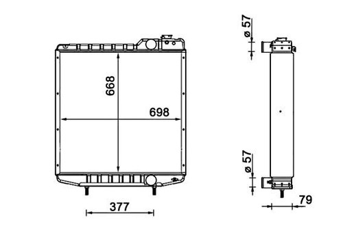 Radiator mahle fits case ih - radiator,