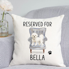 Personalised Reserved For Bichon Frise Cushion