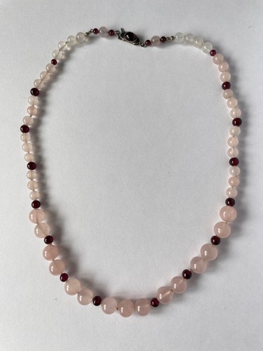 Vintage rose quartz necklace - vintage,