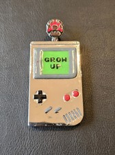 Large Custom Made 925 Sterling Silver + Enamel Retro Nintendo Gameboy Pendant