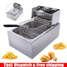 10L 2500W Commercial Electric Deep Fryer Fat Chip Single Tank Home Kitchen