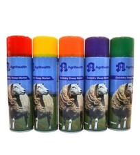 Sheep Marker Spray 500ml Quick Dry Livestock Sheep Marking Cattle Lamb 7 Colours