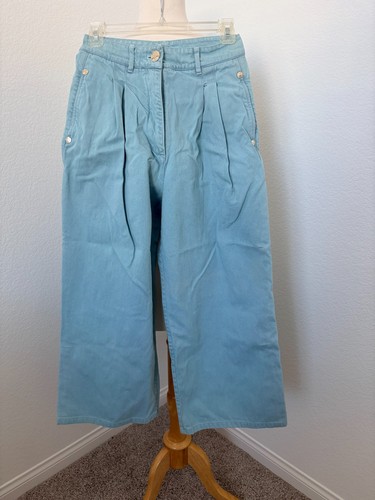 Chanel teal denim - teal, pleadted