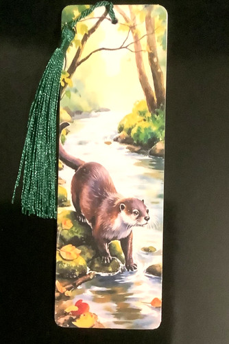 Otter wooden bookmark - otter,