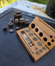Rare Set Bronze Weights  1kg, 500g, 200g, 100g, & 50g Weighing Scales