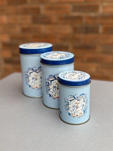 Vintage goose nesting tins set - nesting,