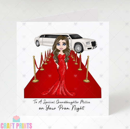 Personalised prom limo - personalised, card