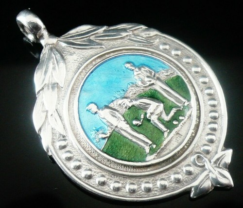Sterling silver enamel - enamel, pocket