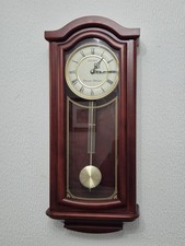 Near Mint Seiko Mahogany Finish Pendulum Chiming Cherry Wall Clock QXH118BLH.