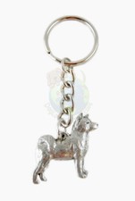 Akita Keychain Pewter