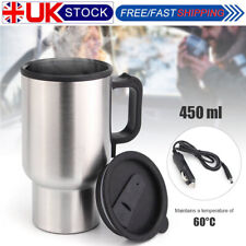 Car Electric Kettle Stainless Steel Travel Heater Coffee Maker Tea Mug 12V 450ml