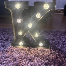 ALPHABET LED LETTER NUMBERS LIGHT UP WHITE PLASTIC LETTERS STANDING HANGING A-Z