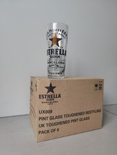 Estrella Damm Pint Glass Brand New original Box / X 6 