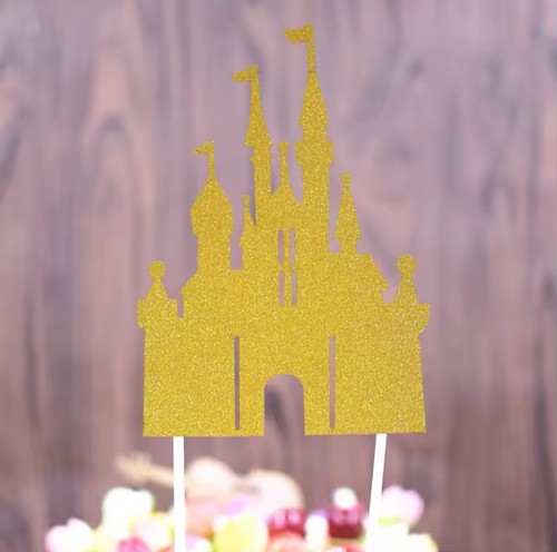 Cartoon fairy tale gold castle - gold,