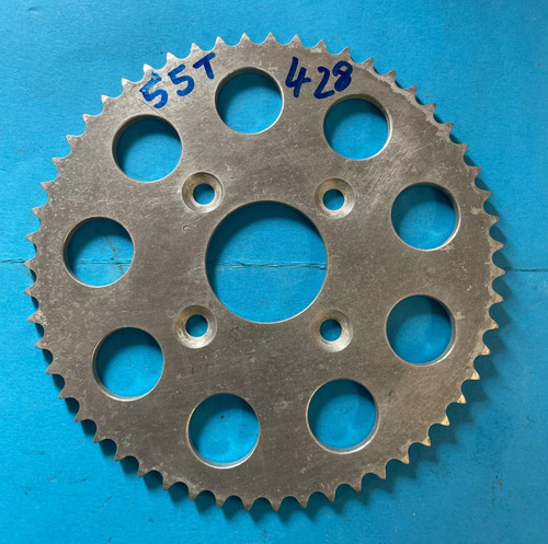 Alloy rear sprocket 428 55t - rear,
