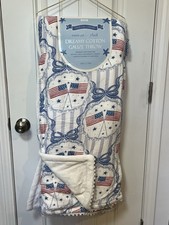Patriotic American Flag Oversized Throw 4th of July Shabby Chic 