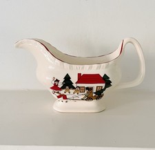 Mason's 'Christmas Village' Gravy Jug / Sauce Boat, Masons, Vintage, VGC