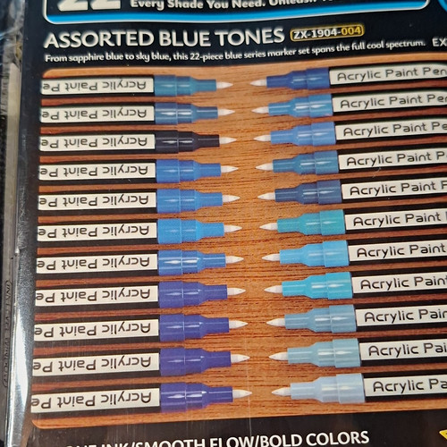 Assorted blue tones acrylic - blue,