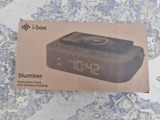 i-box Alarm Clocks Bedside, Radio Alarm Clock with Wireless Charging, Bluetooth