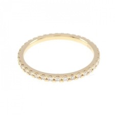 Authentic K18YG Full Eternity Diamond Ring 0.367CT  #270-003-983-6967