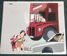 YAWARA Anime Cel Original Production Painting Animation E-6283