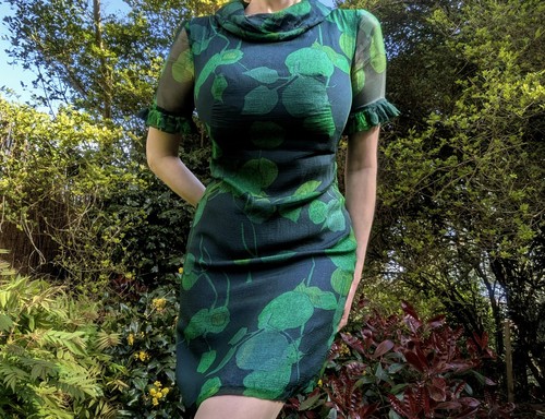Vintage 60s green chiffon - vintage,