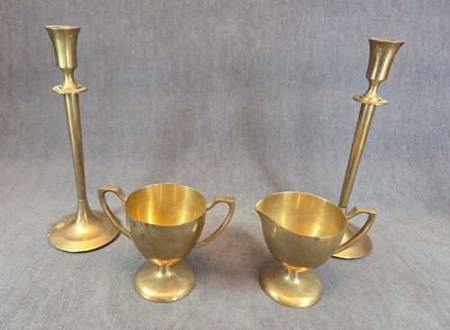 Vintage brass dirilyte candle - brass,