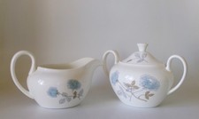 WEDGWOOD ICE ROSE  COVERED SUGAR & 90mm JUG - GREAT CONDITION