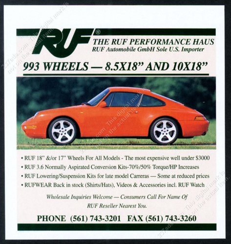 1997 ruf porsche - ruf, red