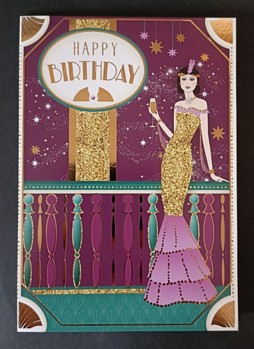 Art deco design - birthday, card