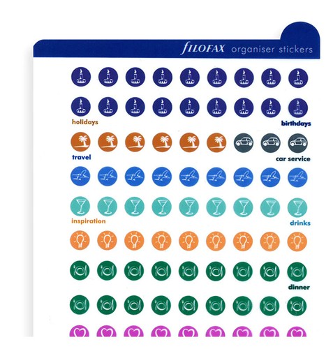 Filofax organiser stickers - organiser,