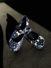 Mini Melissa Size 11/12 UK . Stars & Moon Glow In the Dark, Mary Janes Navy Blue