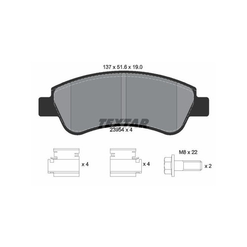 Textar 2395401 brake pads - 2395401,