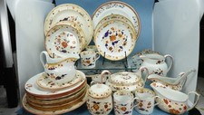Wedgewood !9th Century "Japan" Creamware Imari China 38 pieces
