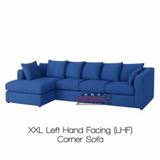 XXL Corner Sofa 5 Seater Jumbo Cord Black Grey Brown Cream Left & Right L Shape