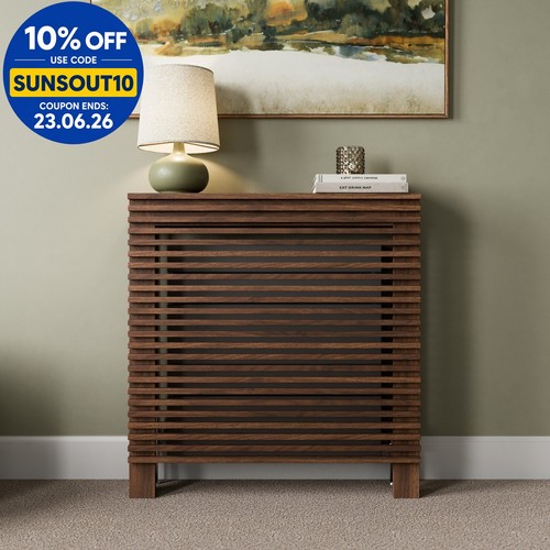Radiator cover walnut - walnut, modern
