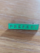 Vintage Prefect Green  Bar  School Enamel Pin Badge