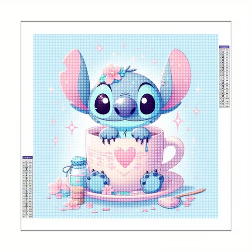 Stitch cup 5d diamond - cup,