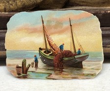 Victorian Scrap "Fishing Boat"