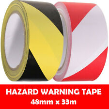SOCIAL DISTANCING PVC FLOOR HAZARD WARNING TAPE ROLLS SELF ADHESIVE 48MM X 33M