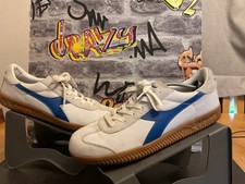 DIADORA white  SUEDE /MESH  Mens Trainers smart casuals OG Uk 11vgc?