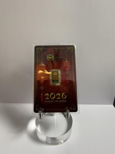Germania mint gold bar - 1g, –