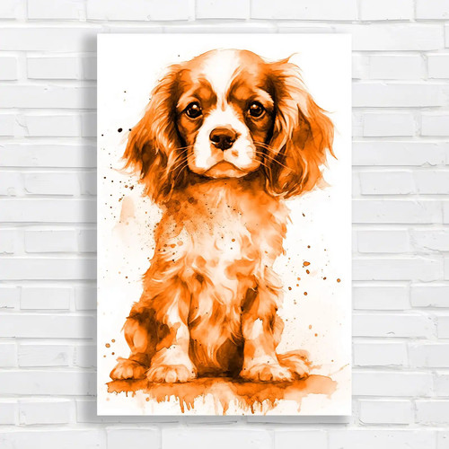 Watercolor cavalier king - watercolor,