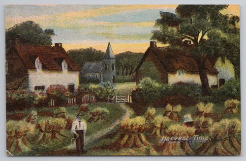 Harvest time rural village - rural,
