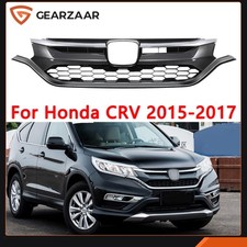 For Honda CRV 2015-2017 Front Bumper Upper Lower Grille Chrome Honeycomb Grill