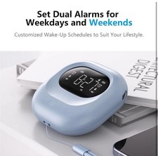 Bed Shaker Alarm Clock for Heavy Sleepers Vibrating Battery Powered Under Pillow