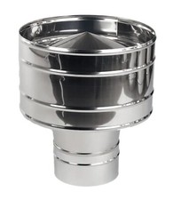 Chimney Anti-Wind Cowl Flue Liner Spark Arrestor Rain Cap Duct Pipe Cover